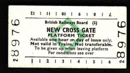 Railway Platform Ticket NEW CROSS GATE BRB(S) Green Diamond Edmondson - Europa