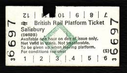 Railway Platform Ticket SALISBURY BRB(S) Green Diamond Edmondson - Europa
