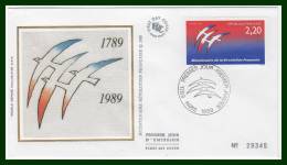 BICENTENAIRE REVOLUTION FRANCAISE FDC 1/1/89 Sur Soie SUP - French Revolution