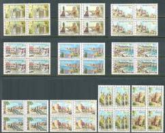 1975 NORTH CYPRUS REGULAR ISSUE STAMPS WITH THE TOURISTIC SUBJECT BLOCK OF 4 MNH ** - Unused Stamps