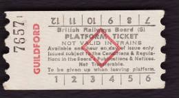 Railway Platform Ticket GUILDFORD BRB(S) Red Diamond AA - Europa