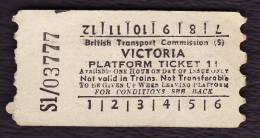 Railway Platform Ticket London VICTORIA 1d BTC(S) AA - Europa