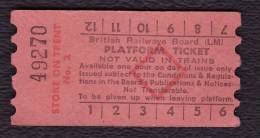 Railway Platform Ticket STOKE ON TRENT No.2 BRB(LM) Red Diamond AA - Europe