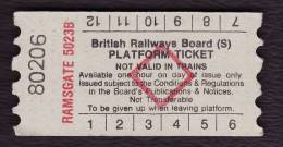 Railway Platform Ticket RAMSGATE 5023B BRB(S) Red Diamond AA - Europa