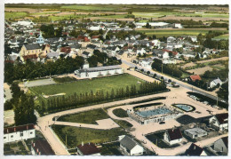 CSM : 18 - Cher : Les Aix D'Angillon : Vue Générale Aérienne : Piscine - Terrain De Sport - La Ville , Campagne - Les Aix-d'Angillon