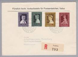 Liechtenstein 1955-12-14 FDC Rotes Kreuz Zu#282-285 - Brieven En Documenten