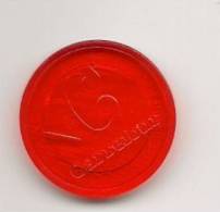 Jeton Caddie Carrefour Plastique Rouge - Trolley Token/Shopping Trolley Chip