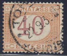 Segnatasse 40 C. Ocra E Carminio N°8 - Taxe