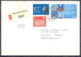 SUISSE  Lettre  RECOMMANDEE  De ZURICH  Le 28 3 1973   Affranchissement Compose De 3 Timbres Pour NANTERRE - Lettres & Documents