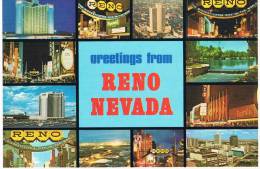 Greetings From RENO, NEVADA - Long Known As "The Biggest Little City In The World".... - Carte Neuve, 2 Scans - Reno
