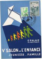 1/12/1952 - CPA Neuve - Salon De L´ Enfance - Yvert Et Tellier  N°630 - 551 - 740 - Tijdelijke Stempels