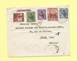 Lettre Recommandee D´Alexandrie Egypte Pour Paris - Storia Postale