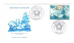 Premier Jour D´ Emission, FDC: Polynesie Française, Papeete, 200è Anniversaire Des U.S.A., 15-04-76 (13-1359) - FDC
