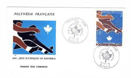 Premier Jour D´ Emission, FDC: Polynesie Française, Papeete, Jeux Olympiques De Montreal, 19-07-76 (13-1369) - FDC