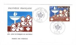 Premier Jour D´ Emission, FDC: Polynesie Française, Papeete, Jeux Olympiques De Montreal, 19-07-76 (13-1371) - FDC