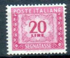 REPUBBLICA 1947 SEGNATASSE 20 LIRE RUOTA **MNH INTEGRO FIOR DI STAMPA CENTRATO - Portomarken