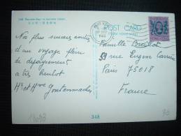 CP POUR FRANCE TP 1,30S OBL.MEC. 10 SEP 1983 HONG KONG - Storia Postale