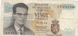 Billets -  B753 - Belgique  - Billet  20 Francs  ( Type, Nature, Valeur, état... Voir 2 Scans) - Andere & Zonder Classificatie