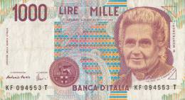 Billets -  B760 - Italie   - Billet  1000 Lire ( Type, Nature, Valeur, état... Voir 2 Scans) - 1000 Liras