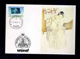 UNICEF UNO WIEN 31/10/81 THE KIND IN THE PICTURE (MARY CASSATT) EXPO BERLIN BERPHILA  81 - UNICEF