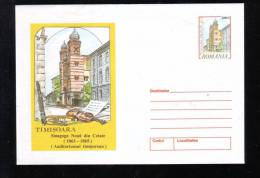 JUDISM, JUDAISME, TIMISOARA SINAGOGUE, POSTAL STATIONERY, ENTIERE POSTAUX, UNUSED, 2001, ROMANIA - Jewish