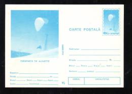 SKYDIVING, PARACHUTISME, POSTCARD STATIONERY, ENTIERE POSTAUX, UNUSED, 1994, ROMANIA - Paracadutismo