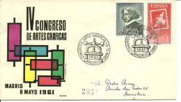 MAT.1961 MADRID TEMA ARTES GRAFICAS - Covers & Documents