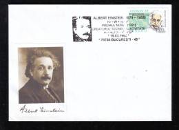 ALBERT EINSTEIN, NOBEL PRIZE, PHYZICIST, SPECIAL COVER, OBLIT CONC, 1999, ROMANIA - Albert Einstein