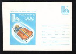 OLYMPIC GAMES, JEUX OLYMPIQUE, LAKE PLACID 1980, 5 X COVERS STATIONERY, ENTIERE POSTAUX, UNUSED, 1980, ROMANIA - Invierno 1980: Lake Placid