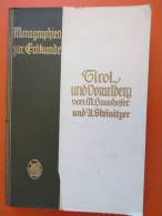 Max Haushofer "Tirol Und Vorarlberg" Aus Der Reihe Monographien Zur Erdkunde Von 1926 - Austria