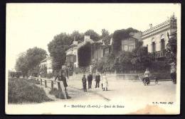 Delcampe - CPA ANCIENNE- FRANCE- HERBLAY (95)- QUAI DE SEINE- VILLAS EN GROS PLAN- ANIMATION- - Herblay