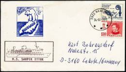 ARCTIC, GREENLAND, Nanortalik 24.7.1933, Cachets:  MS"SARPIK ITTUK" + Icebear  !! - Polar Ships & Icebreakers