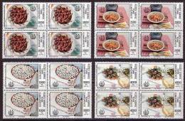 1992 NORTH CYPRUS TURKISH CUISINE FOOD BLOCK OF 4 MNH ** - Neufs