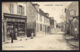 CPA ANCIENNE- FRANCE- VALMONDOIS (95)- LA GRANDE RUE- VITRINE DE "PEINTURE-VITRERIE"- PROPRIETAIRES- ANIMATION- AFFICHE- - Valmondois