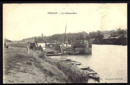 Delcampe - CPA ANCIENNE- FRANCE- PERSAN (95)- LE DÉBARCADERE- TRES BELLE ANIMATION GROS PLAN- PENICHES - Persan