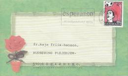 Denmark ESPERANTO Slogan Cancel 2003 Cover Brief To RUDKØBING W. Rose & UNICEF Cachet (2 Scans) - Lettres & Documents