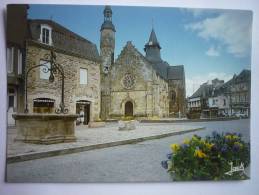 Malestroit ( 56 ) Place Du Bouffay - Son Puits - Son Eglise 12 Et 16°s ( 2 Scann ) - Malestroit