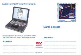 COMPUTER IT,POSTCARD STATIONARY UNUSED,DELUX EDITION TIRAJ ONLY 5000, 2001,ROMANIA - Informatik
