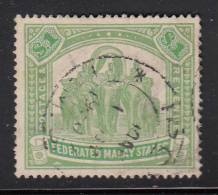 Federation Of Malaya Used Scott #73a $1 Elephants And Howdah - Fédération De Malaya