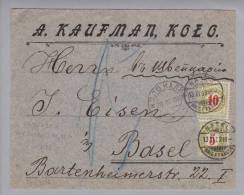 Schweiz Nachgebühr Porto 10+5Rp. Basel 1909-11-13 Auf Brief Aus Russland - Impuesto