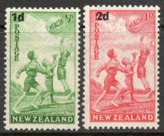 New Zealand 1939 - Health Stamps Surcharged SG611-612 MNH Cat £10.25 SG2020 - Ongebruikt