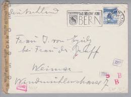 Schweiz 1944-11-11 Bern Zensurbrief Nach Weimar - Storia Postale