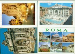 Italia, Italy, Rome, Roma, Fontana Di Trevi, Lot Of 4 Postcards D61 - Fontana Di Trevi