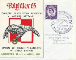 1965. POLPHILEX 65. POLISH PHILATELIC EXHIBITION IN LEICESTER. - Vliegtuigen