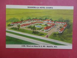 Alabama > Mobile  -- Shangri -La Hotel Courts  Not Mailed  - Ref 944 - Mobile