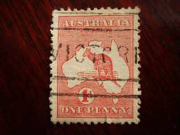 AUSTRALIA 1913 KANGAROO  ONE PENNY  RED USED. - Oblitérés