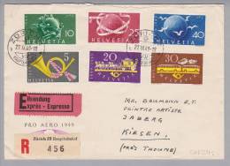 Schweiz 1949-09-27 Express-R-Doppelsatzbrief - Lettres & Documents