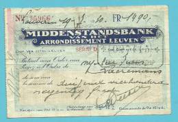 MIDDENSTANDSBANK VAN HET ARRONDISSEMENT LEUVEN 1930  (F474) - 1900 – 1949