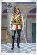 GARDE DU CORPS, OFFICIER EN GRANDE TENUE - BELLE IMAGE EN COULEUR - VOIR AU VERSO LA COMPOSITION DES EFFECTIFS DU REGIME - History