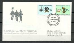 Expedition Au Pole Sud Magnetique, Enveloppe FDC, Base Mawson., Année 1984 - FDC